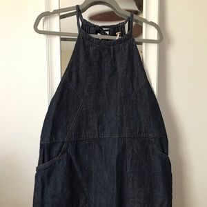 Free People denim apron dress